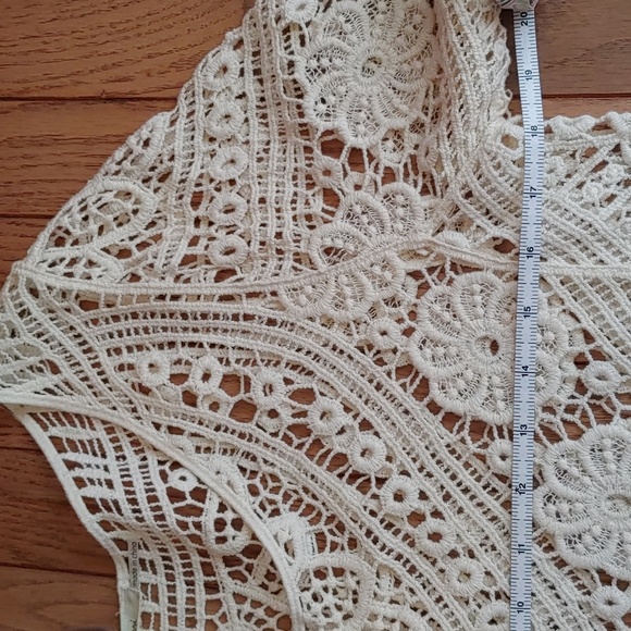 Cream Crochet Two-fer Top - Picture 11 of 12